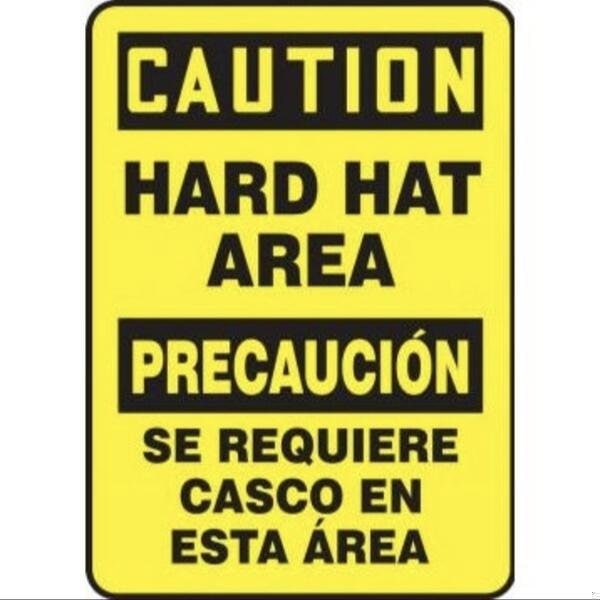 Accuform BILINGUAL OSHA CAUTION Safety Sign SBMPPA613VP SBMPPA613VP - main
